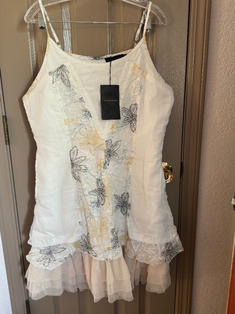 Virginie & Moi 100% cotton white sundress Sz T5 14 / 16